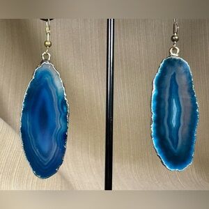 Blue Agate Drop Earrings